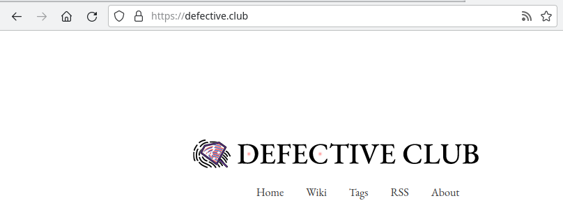 defective-club rss link in firefox